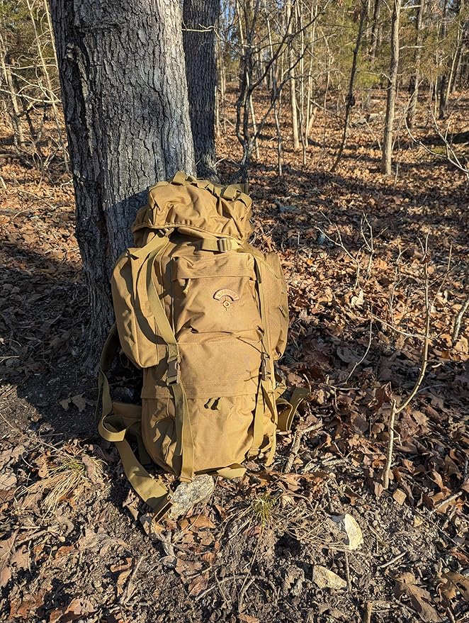 65L Military Backpack – 5DAY RECON Waterproof 900D Oxford Rucksack MOLLE System Heavy Duty Outdoor Bag for Hiking Travel &amp Hunting (Tan)