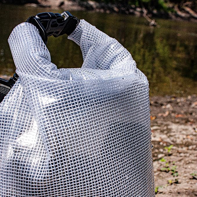 Fox Outdoor Products Super Heavy Weight Dry Bag – Waterproof PVC Roll-Top Duffel with Grip &amp Strap Design for Gear Storage 10 LITER CLEAR