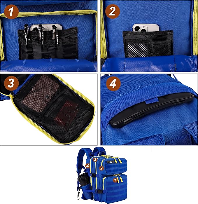 LHI Tactical Military Backpack for Men and Women 25L/35L Army Assault Pack Bag Small Rucksack with Bottle Holder