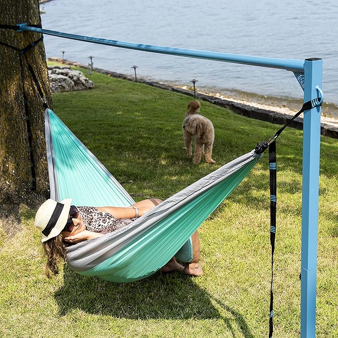 Equip Single Point Portable Hammock Stand - Perfect for Lounging &amp Camping Hammocks - Hang Around &amp Enjoy The Outdoors - Up to 400lbs Capacity