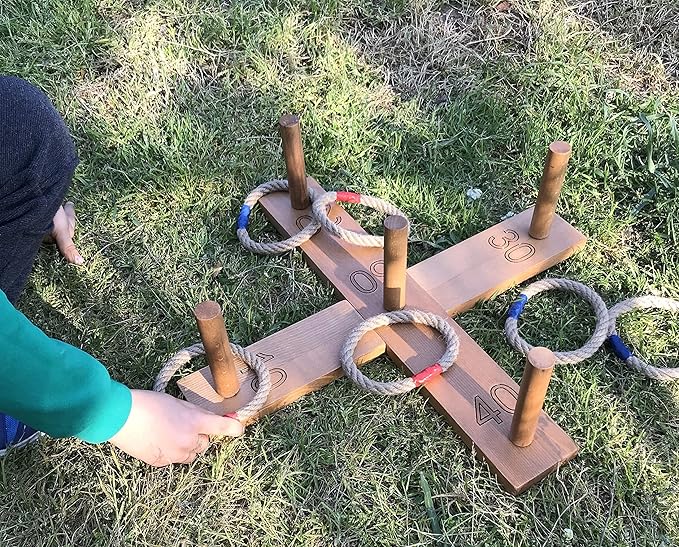 Ring toss game lawn game yard game outdoor game throwing game tossing game camping game carnival game outdoor sports cornhole fathers day gift
