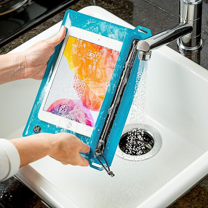 Nite Ize RunOff Waterproof Travel Pouch with TRU Zip - Dry Pouch for Phone &amp Travel Necessities - Touchscreen Friendly - Waterproof with Reliable Zipper - Blue Medium