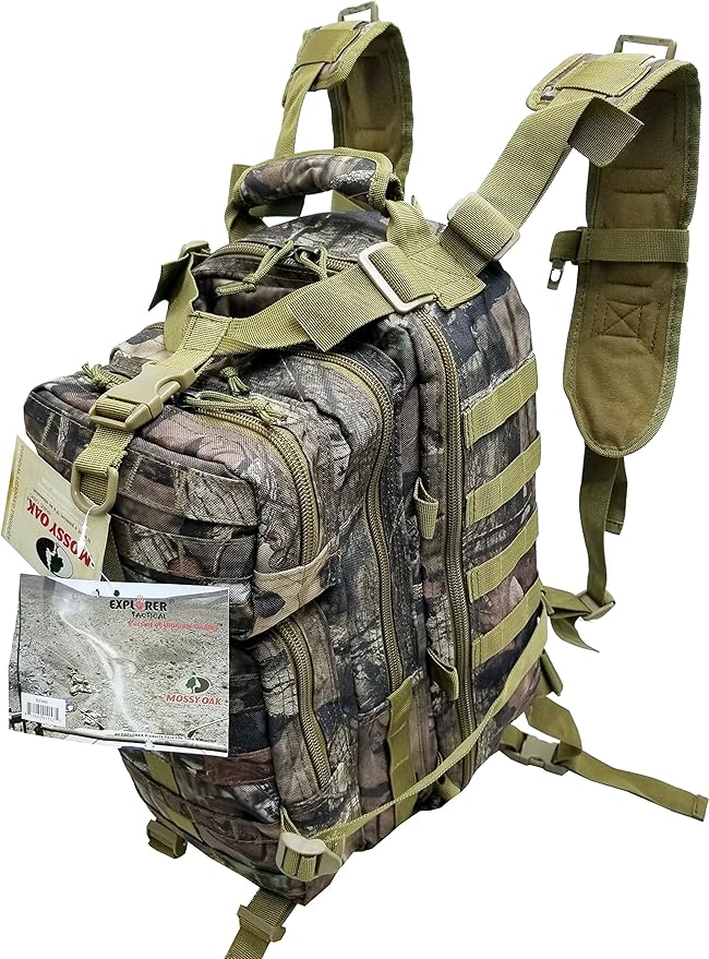 Tactical Assault Pack - Combat Rucksack - 17 Military MOLLE Backpack 27L (Mossy Oak)