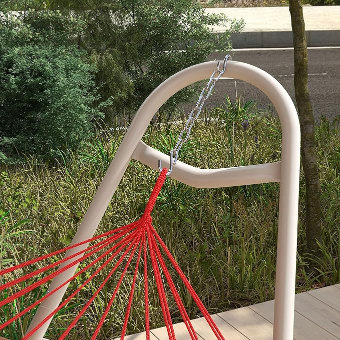 10.3 feet 550 pounds Hammock Stand Durable Portable Fully Adjustable Weather Resistant Off-White Heavy-Duty Steel FFor rame Includes CarryBag