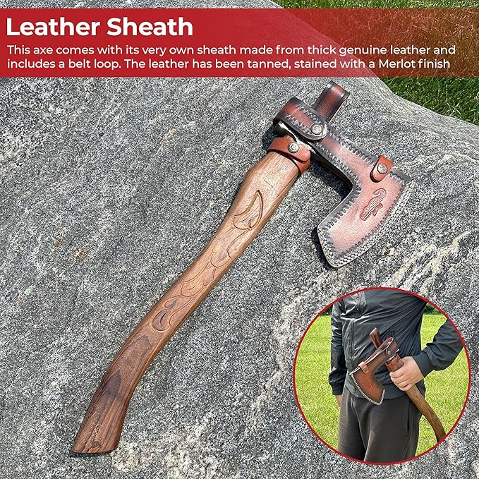 MedievalDepot Hand-Forged Viking Norse and Survival Axes (Hunt for Life Medium)