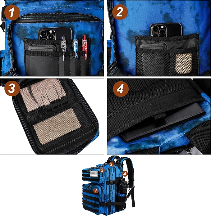 LHI Tactical Military Backpack for Men and Women 25L/35L Army Assault Pack Bag Small Rucksack with Bottle Holder