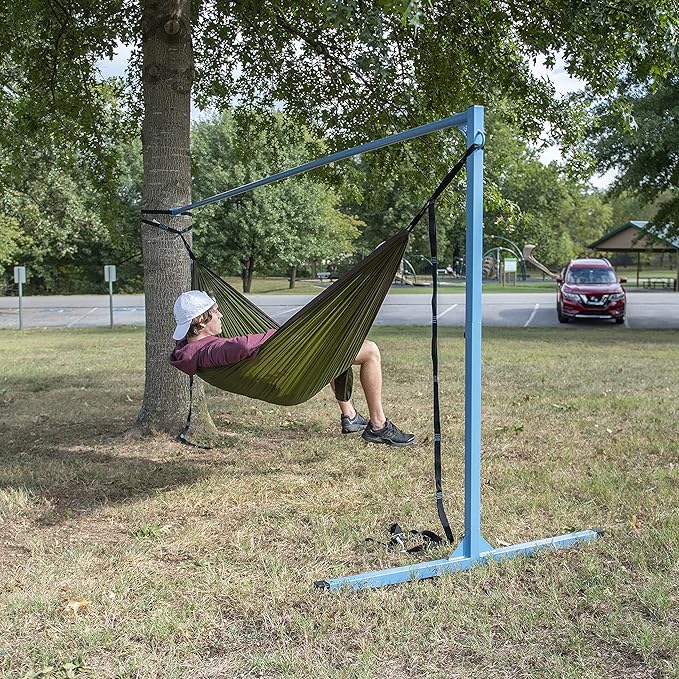 Equip Single Point Portable Hammock Stand - Perfect for Lounging &amp Camping Hammocks - Hang Around &amp Enjoy The Outdoors - Up to 400lbs Capacity