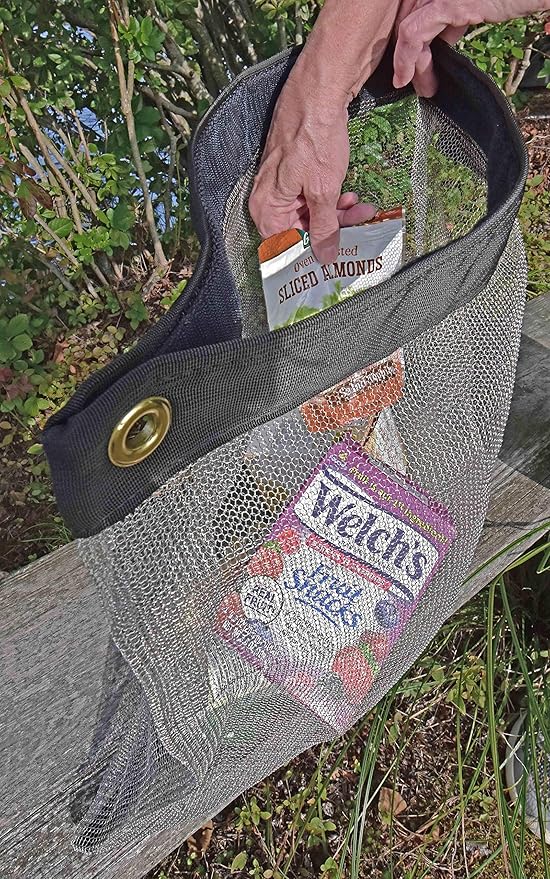 RATSACK Rodent Proof Bear Bags - Ultralight Stainless Steel Mesh Bag for Camping Food Storage - Sturdy and Rust-Resistant Sack with Lock and Grommet For Easy Hanging