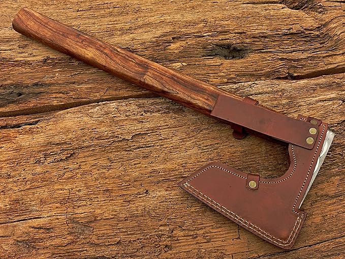 Handmade Steel Viking Axe Hatchet Tomahawk Axe Camping Axe 22 inches Rosewood Handle Axe