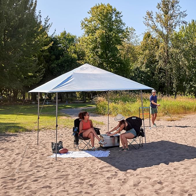 Coleman Oasis Lite Pop-Up Canopy Tent with Side Wall Attachment Portable Shelter with Easy Setup &amp Takedown Wheeled Carry Bag Included 7x7/10x10ft Sizes