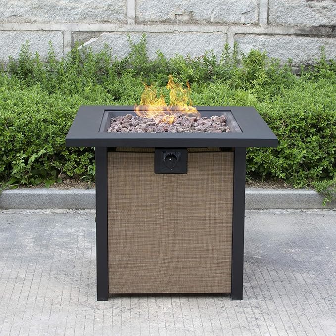 Bond Manufacturing 51846 28in Woodleaf Fire Pit Black/Tan