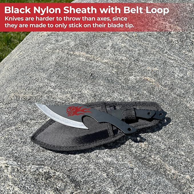 MedievalDepot Fatal Blow Throwing Axe Trio (7.5 Overall Length) - Practice Throwing Tool