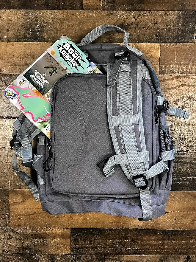 Bear KompleX Military Grade Tactical Backpack - Military Backpack Storage Organization Multiple Compartments Compression Straps MOLLE Webbing 1000 Denier Nylon Water Repellent Coating - 50L Grey