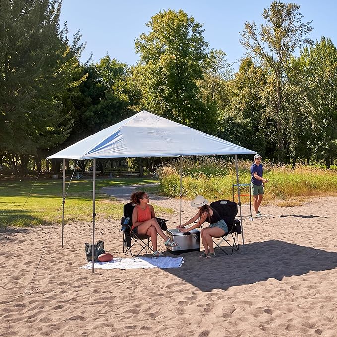 Coleman Oasis Lite Pop-Up Canopy Tent with Side Wall Attachment Portable Shelter with Easy Setup &amp Takedown Wheeled Carry Bag Included 7x7/10x10ft Sizes