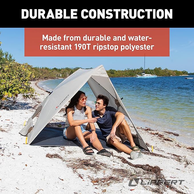 Lippert Picnic Popup Sun Shelter for Camping Beach Trips and Outdoor Concerts - Tent