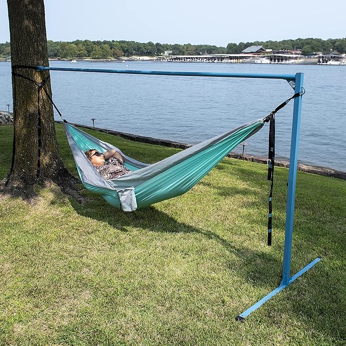 Equip Single Point Portable Hammock Stand - Perfect for Lounging &amp Camping Hammocks - Hang Around &amp Enjoy The Outdoors - Up to 400lbs Capacity