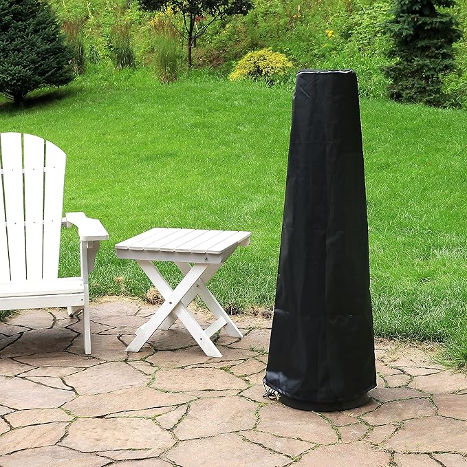 Sunnydaze Chiminea Outdoor Fireplace - Chiminea Fire Pit with Poker and Cover - Outdoor Wood-Burning Fire Pit - Black