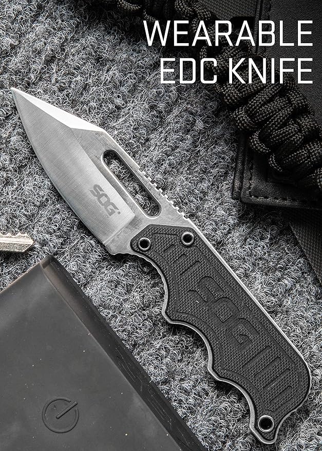 SOG Small Fixed Blade Knife (NB1012-CP)  Black &amp Kershaw Secret Agent (4007) Concealable Boot Knife  3 OZ