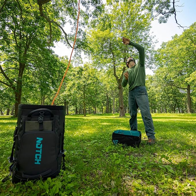 Notch Hauler Free-Standing Backpack 70 Liter Carrying Capacity Integrated Helmet Compartment 4 Gear Handles Sculpted Shoulder Straps Weather-Resistant 1680 Denier Fabric (99715)