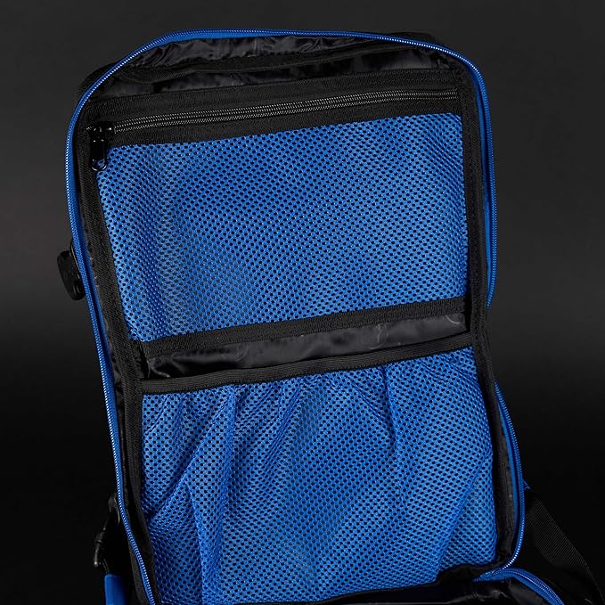 WOLFpak 45L Athletic Gym Backpack (Blue Wolf) Durable 1000D Waterproof Oxford Material w/MOLLE Webbing Laptop Pocket &amp Dual Cup Holders Durable Everyday Gym Backpack