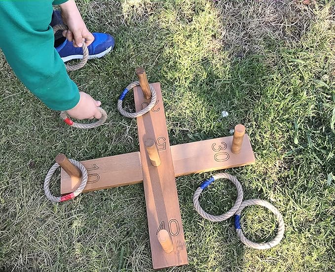 Ring toss game lawn game yard game outdoor game throwing game tossing game camping game carnival game outdoor sports cornhole fathers day gift