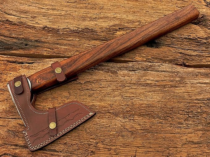 Handmade Steel Viking Axe Hatchet Tomahawk Axe Camping Axe 22 inches Rosewood Handle Axe