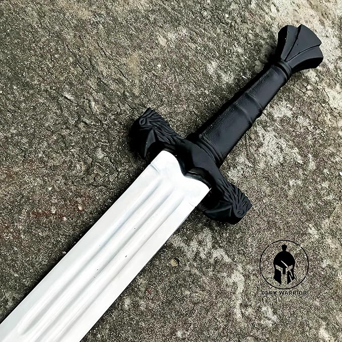 [DARK-WARRIOR] Handmade Viking Raven Sword 30 - Inch Viking Sword Real Short Sword with Sheath Replica Props mens gifts Cosplay [Hugin and Munin: Odin's Ravens Style Guard]