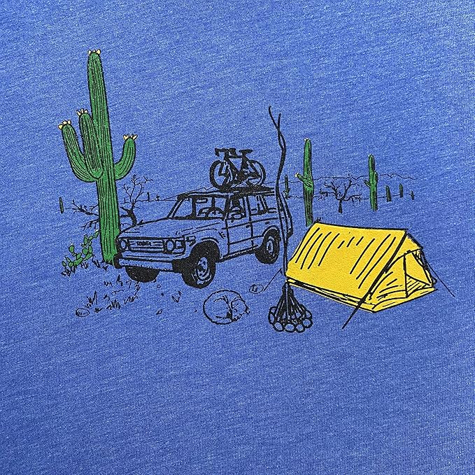 Desert Camping •Men's/Unisex T-shirt • Saguaro Shirt • Tri-blend T Shirt • Cactus Design • Camping Shirt