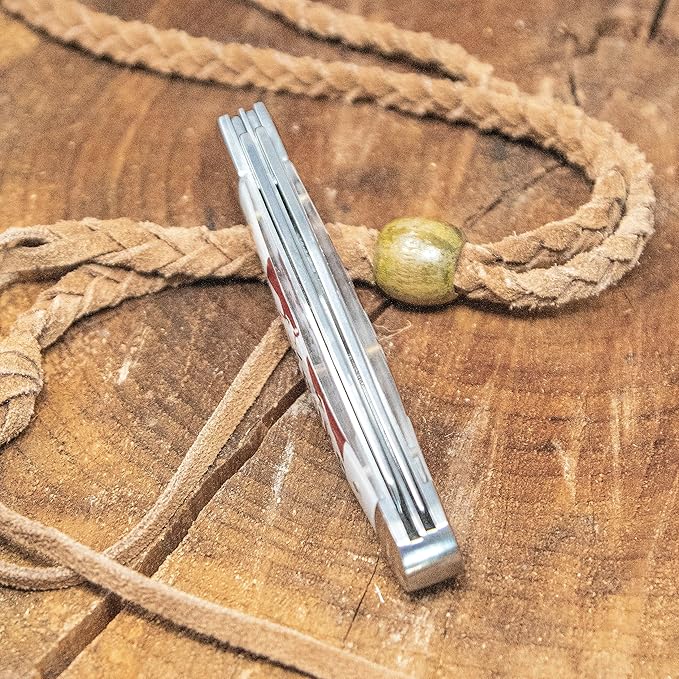 WHISKEY BENT HAT CO. Traditional Trapper Folding Pocket Knife 4.125 Closed Length 440C Stainless Steel Blades (Cowpoke)
